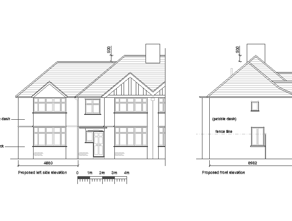 side extension-drawings Surbiton-planning application Surbiton Surrey